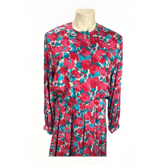 Country Sophisticates Petite Pendleton 2pc Gentry Floral Skirt & Blouse Sz 14/16 - Picture 2 of 11